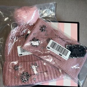 Victorias Secret Snowflake hat and ear band set
